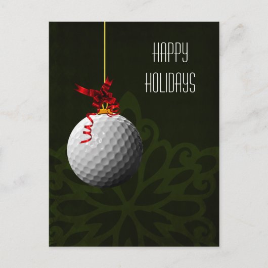 golfer Christmas Cards Feiertagspostkarte (Vorderseite)