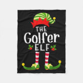Golfer Christmas Elf Matching Pajama X-mas Party  Fleecedecke (Vorderseite)