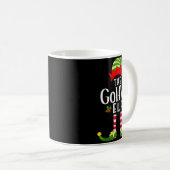 Golfer Christmas Elf Matching Pajama X-mas Party Kaffeetasse (VorderseiteRechts)