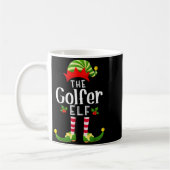 Golfer Christmas Elf Matching Pajama X-mas Party  Kaffeetasse (Links)