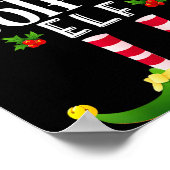 Golfer Christmas Elf Matching Pajama X-mas Party Poster (Ecke)