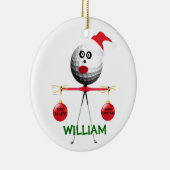 Golfer Christmas Keramik Ornament (Rechts)