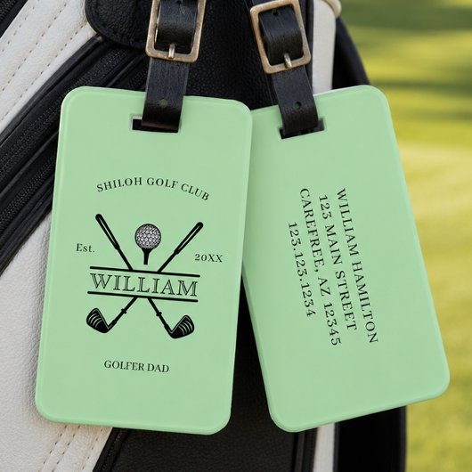 Golfer Cross Club Gepäckanhänger