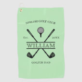 Golfer Cross Club Golfhandtuch (Vorderseite)