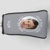 Golfer Custom Foto Personalisiert Monogram Putter Golf Headcover (Vorderseite)