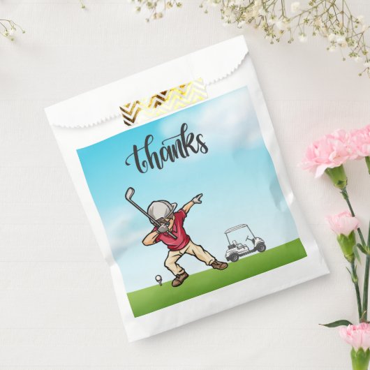 Golfer-Dabbing auf dem Golfplatz danke Geschenktütchen (Versiegelt)