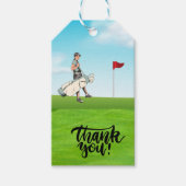 Golfer Dank mit Golfer-Holder-Golfer-Golfer-Golfer Geschenkanhänger (Vorderseite)