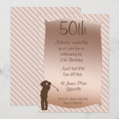 Golfer der 50. Party Einladung (Vorne/Hinten)