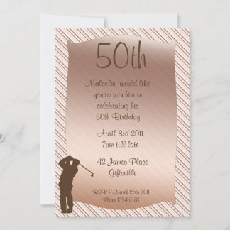 Golfer der 50. Party Einladung