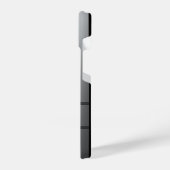 Golfer der schwarzen Silhouette auf Silver Monogra iPhone Hülle (Linke Seite)