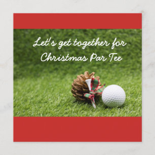Golfer der Weihnachtszeit Party Einladung