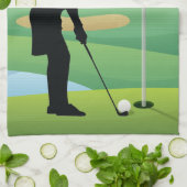 Golfer Design Golfer-Handtuch Geschirrtuch (Gefaltet)