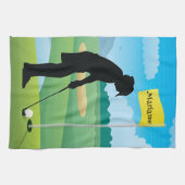 Golfer Design Golfer-Handtuch Geschirrtuch (Horizontal)