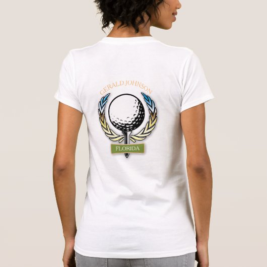 Golfer Design Monogram Golfer Template T - Shirt (Rückseite)