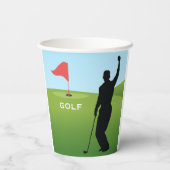 Golfer Design Paper Cup Pappbecher (Rückseite)