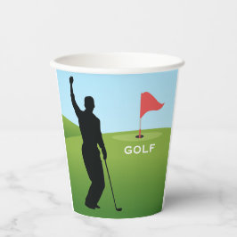 Golfer Design Paper Cup Pappbecher