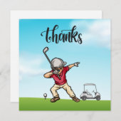 Golfer-Dobbing auf dem Golfplatz dank Dankeskarte (Vorne/Hinten)