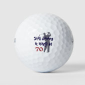 Golfer Driving Hard bei 70 Golfball (Vorderseite)