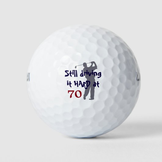 Golfer Driving Hard bei 70 Golfball (Vorderseite)