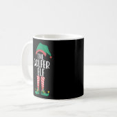 Golfer Elf Golf Familie passt Weihnachten Kaffeetasse (Vorderseite Links)