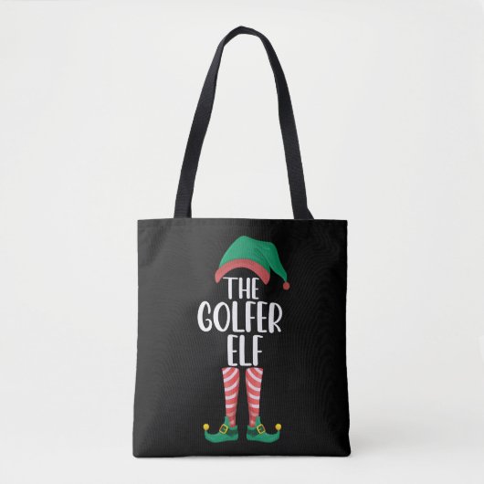 Golfer Elf Golf Familie passt Weihnachten Tasche (Vorderseite)