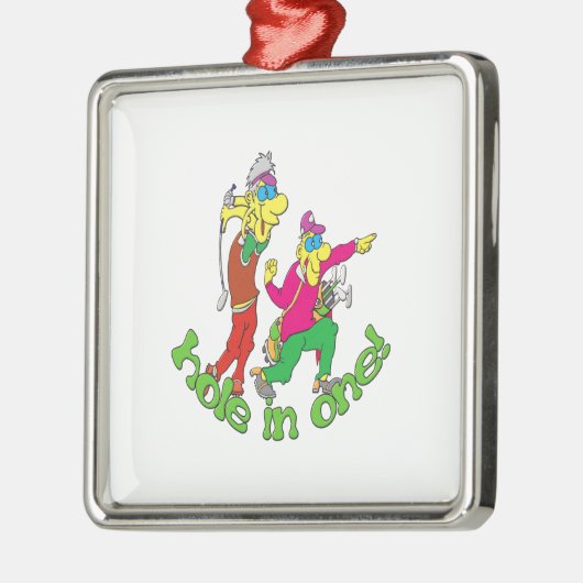 Golfer erhalten ein Loch in einem Ornament Aus Metall (Links)