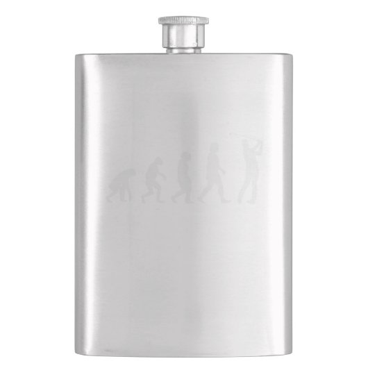 Golfer-Evolution Flachmann (Vorderseite)