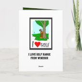 Golfer Feiertagskarte (Rückseite)