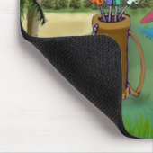 Golfer Flamingo - Golf ist mein Leben Mousepad (Ecke)