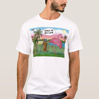 Golfer Flamingo - Golf ist mein Leben T-Shirt