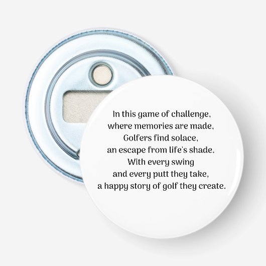 Golfer Flaschenöffner (Vorderseite)