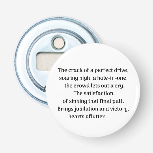 Golfer Flaschenöffner (Vorderseite)