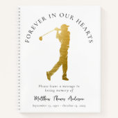 Golfer Forever in unserem Herzensfest Gast-Buch Notizblock (Vorderseite)