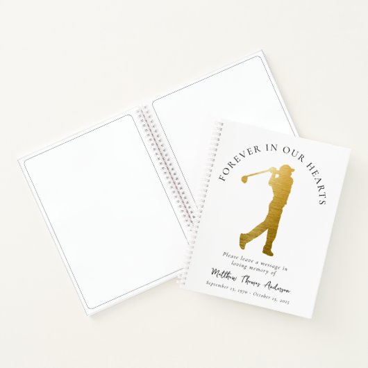 Golfer Forever in unserem Herzensfest Gast-Buch Notizblock (Innenseite)