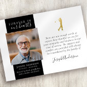 Golfer Foto Beileid Beerdigung Dankeskarte