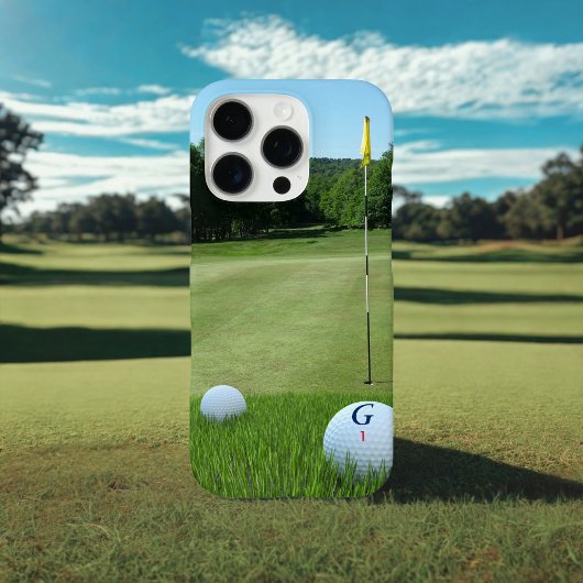 Golfer Foto Golf Ball Mit Monogramm Green Case-Mate iPhone Hülle