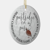 Golfer Foto Weihnachten Golf Geschenk Partridge Keramik Ornament (Rechts)