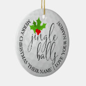 Golfer Foto Weihnachts Golf Geschenk Jingle Balls Keramik Ornament (Rechts)