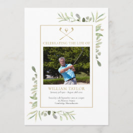 Golfer Funeral Memorial Order Of Service Programm