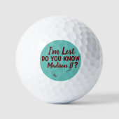 Golfer Funny Aquamarin Golfball (Vorderseite)