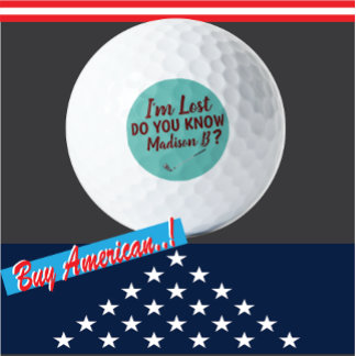 Golfer Funny Aquamarin Golfball