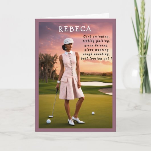 Golfer Funny Birthday niedlicher Golfwitz Dankeskarte (Vorderseite)