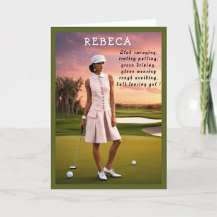 Golfer Funny Birthday niedlicher Golfwitz Dankeskarte