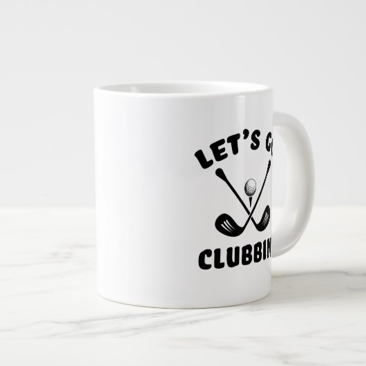 Golfer Funny Golf Club Spaß Modernes Sportprogramm Jumbo-Tasse (Vorderseite Rechts)