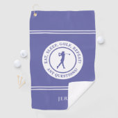 Golfer Funny modern Mit Monogramm für sie Golfhandtuch (Insitu)