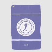 Golfer Funny modern Mit Monogramm für sie Golfhandtuch (Vorderseite)