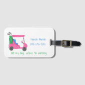 Golfer Funny Preppy Golf Cart Custom  Gepäckanhänger (Vorderseite (Horizontal))