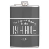 Golfer Funny Sports Pro Classic Monogram Game Gray Flachmann (Vorderseite)