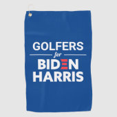 Golfer für Biden Harris Custom Text Blue Golfhandtuch (Vorderseite)