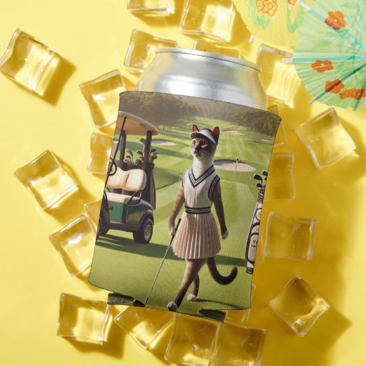 Golfer für Katze Lover Dosenkühler (In Situ Sommer)